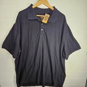 Foundry Men's Polo Shirt Black 4XLT Cotton Polyester Big & Tall